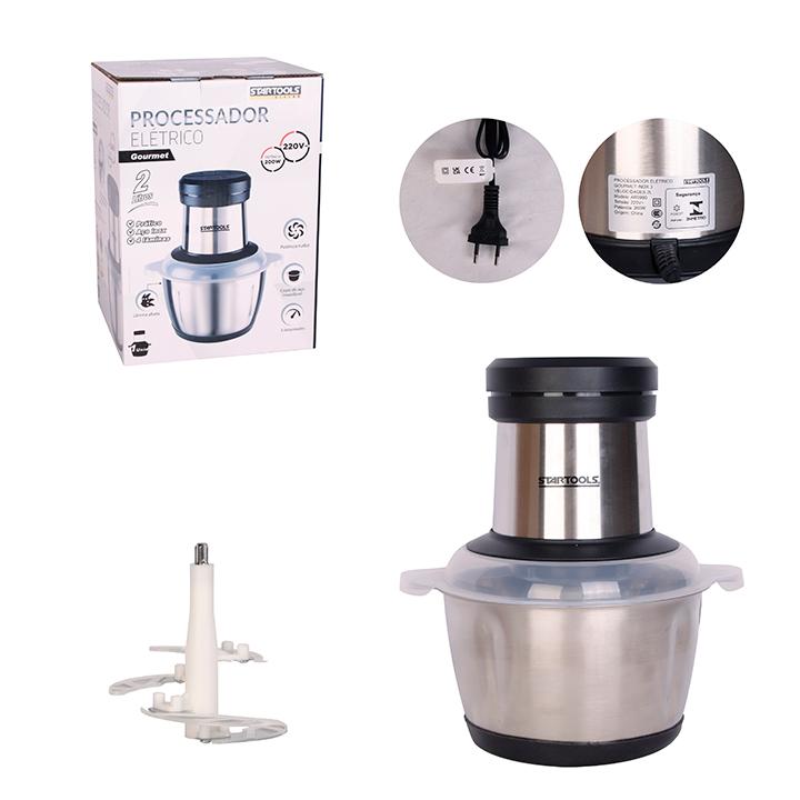 SR0990 - PROCESSADOR 2L 220V ELÉTRICO GOURMET INOX 2 VELOCIDADES  CX6