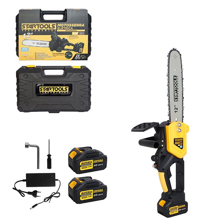 SR1179 - MOTOSERRA 12'' 800W C/2 BATERIAS RECARREGAVEIS (21V) CX4