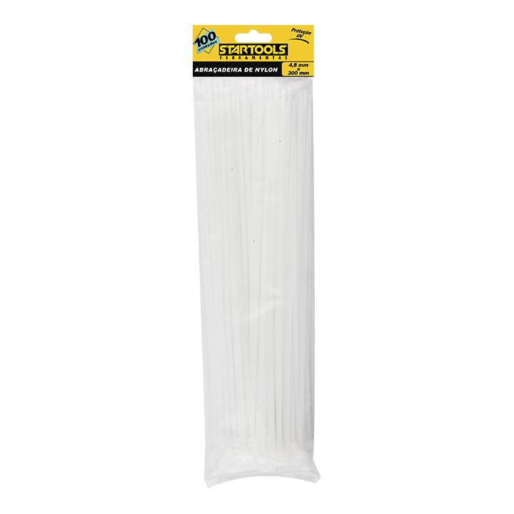 SR0570 - ABRAÇADEIRA NYLON BRANCA 4,8X300MM CX120  - 4x30
