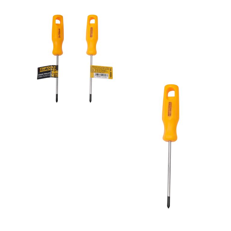 SR0804 - CHAVE PHILLIPS CABO PLASTICO 1/8' X 3' - 3X75MM CX96 - 8X12