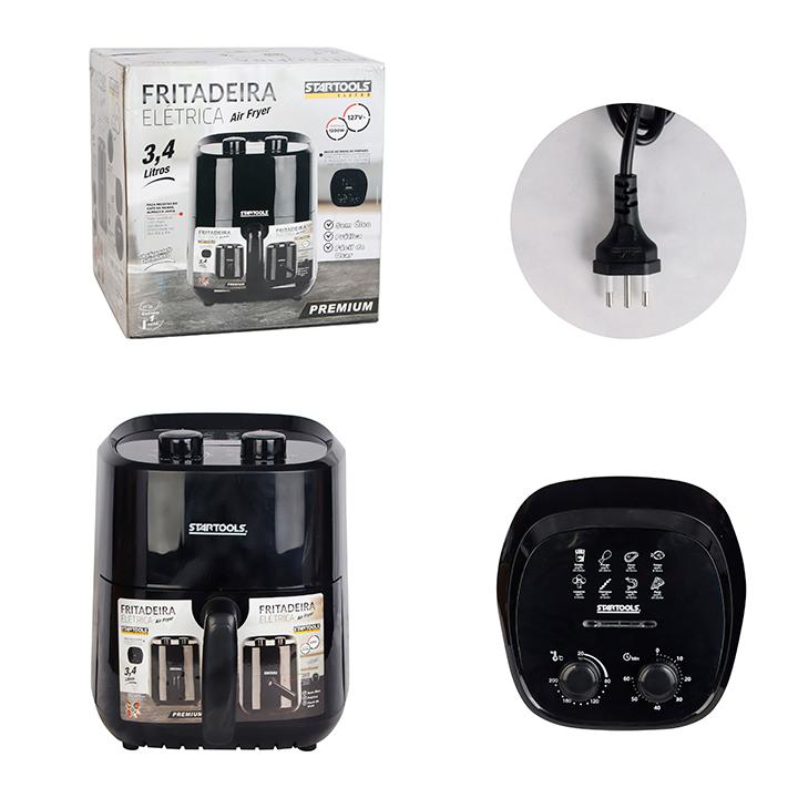 SR0757 - FRITADEIRA 127V ELETRICA PRETA S/OLEO AIRFRYER PREMIUM 3.4L  1200W CX1