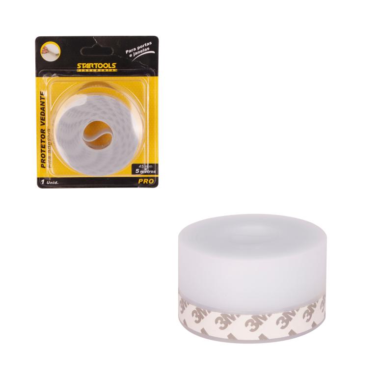 SR0919 - FITA PROTETOR VEDANTE ADESIVA P/PORTAS E JANELAS 3MTS X 38MM CX36