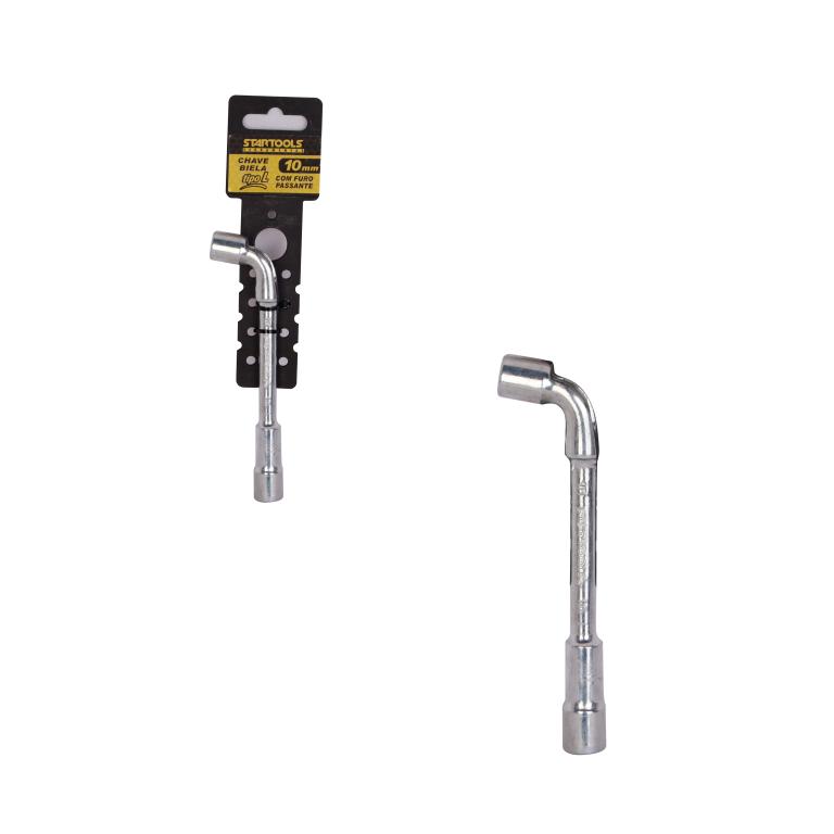 SR0615 - CHAVE BIELA TIPO L 10mm COM FURO PASSANTE CX36
