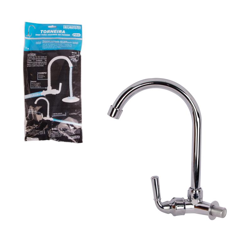 SR0780 - TORNEIRA INOX PRO P/COZINHA DE PAREDE CX48