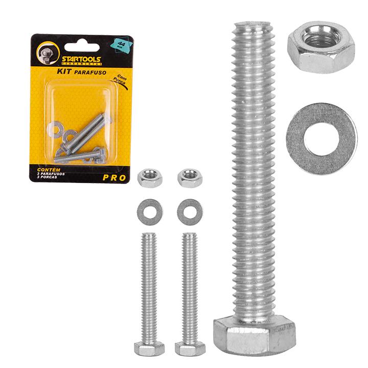 SR0682 - KIT PARAFUSO C/PORCA C/6 PCS 40MM CX96 - 8X12