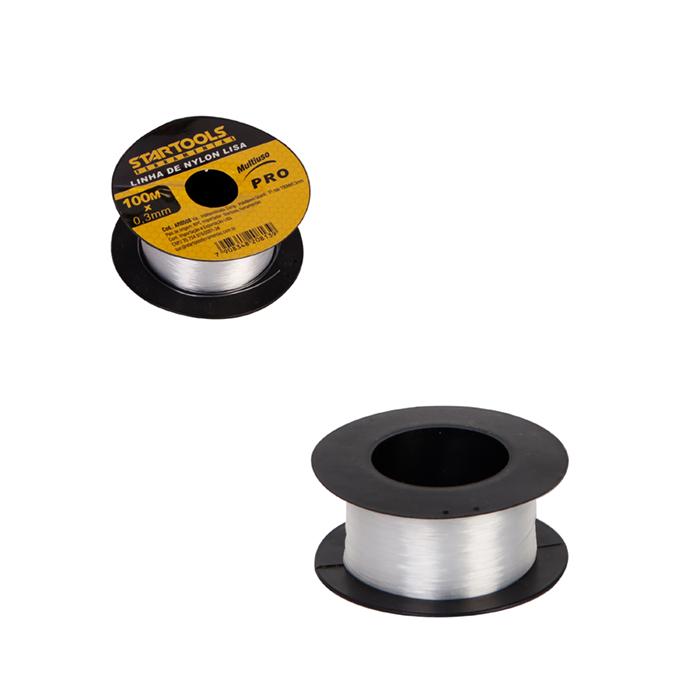 SR0508  -LINHA DE NYLON/PEDREIRO LISA MULTIUSO 100MX0,3MM CX96 - 8X12