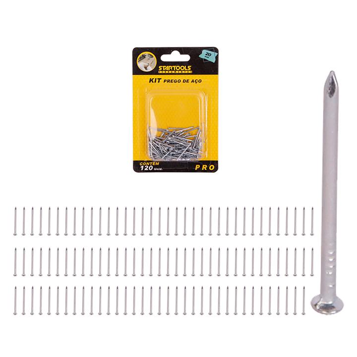 SR0683 - KIT PREGO DE ACO C/120 PCS 1.5X20MM CX96 -  8X12