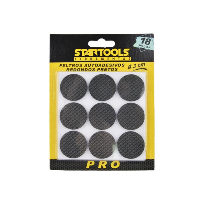 SR0159 - PROTETOR EVA REDONDO PRETO 3 CM 18PCS CX80 - 4X20