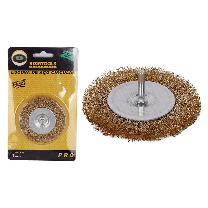 SR0661 - ESCOVA DE ACO CIRCULAR 65MM (2 1/2') CX72 - 2X36