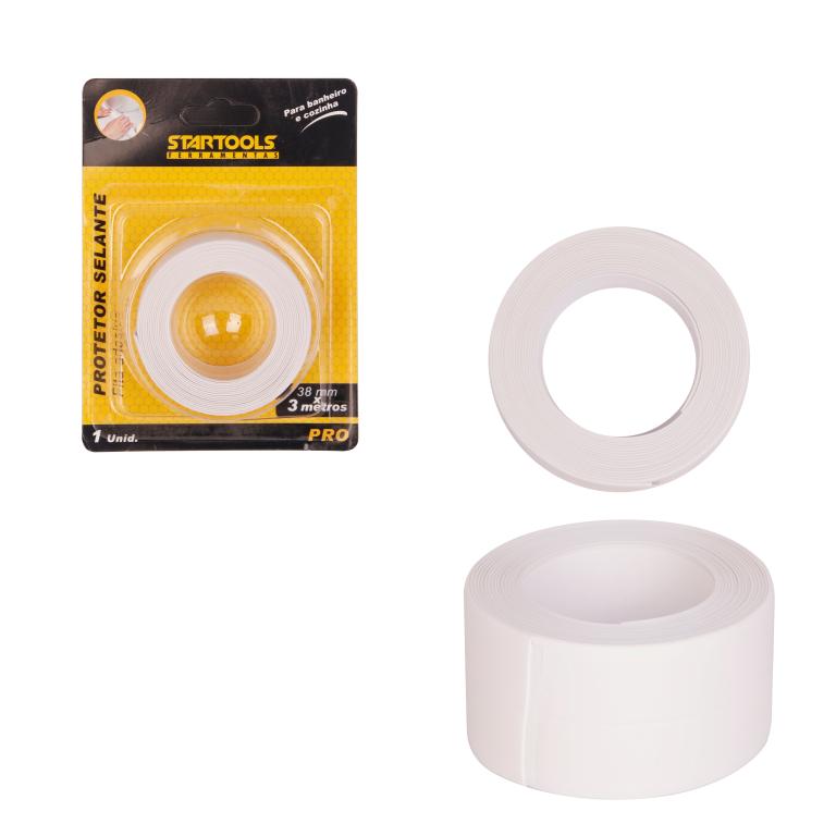 SR0920 - FITA PROTETOR SELANTE ADESIVA P/BANHEIRO E COZINHA 5MTS X 45MM CX36