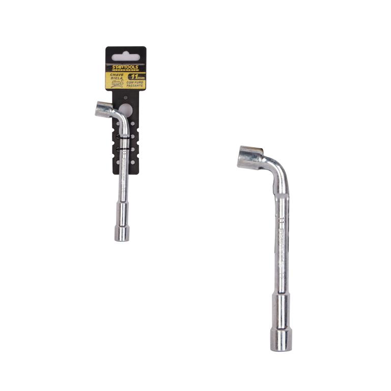 SR0616 - CHAVE BIELA TIPO L 11mm COM FURO PASSANTE CX36