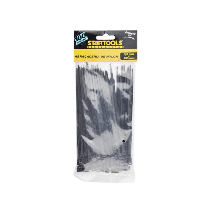 SR0144 - ABRACA NYLON PRETA 3,6X150MM CX120 - 4X30