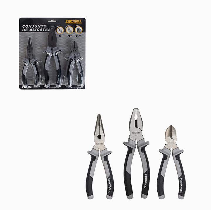 SR1228 - KIT ALICATE PRIME C/3, 8" UNIVERSAL, 6" BICO, 6" CORTE CX24 - 4X6