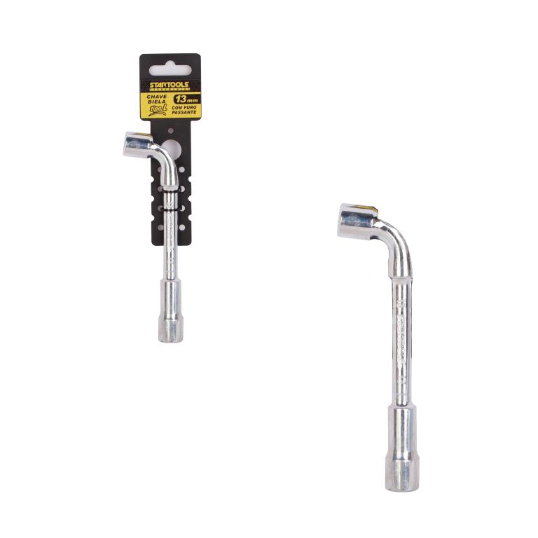 SR0618 - CHAVE BIELA TIPO L 13mm COM FURO PASSANTE CX36