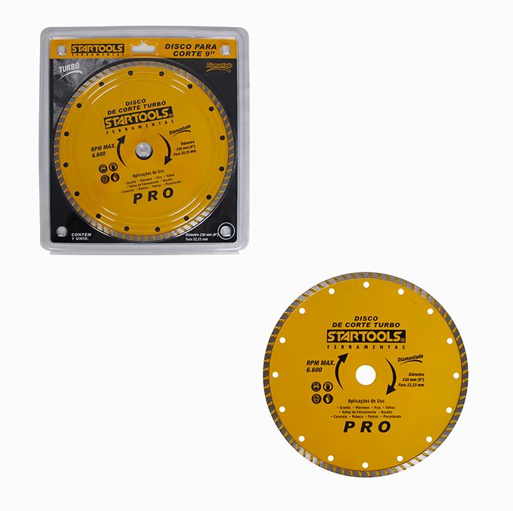 SR1078 - DISCO PARA CORTE 9'' DIAMANTADO 230 X 22,23 X 2,8 mm 6.600 MAX RPM CX36 - 6X6