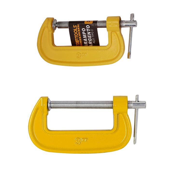 SR0637 - GRAMPO SARGENTO DE ACO TIPO C 3' CX48 - 4X12