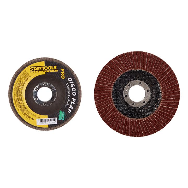 SR0652 - DISCO FLAP CONICO 4 1/2' 80 GRAO C/10 PCS CX120 - 12X10