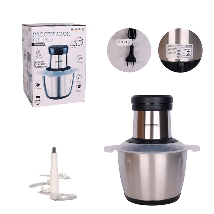 SR0992 - PROCESSADOR 3L 220V ELÉTRICO GOURMET INOX 2 VELOCIDADES CX6