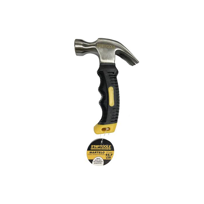 SR0411 -MARTELO CABO CURTO EMBORRACHADO 25 MM - 15,7cm, CX 36 3X12