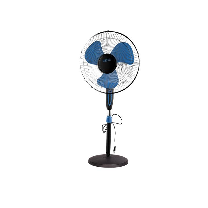 SR0901 / GZF037 - VENTILADOR 16'220V  16X14MM PEDESTRAL/COLUNA 130CM PRETO E AZUL 3 VELOCIDADES  CX2