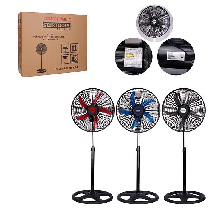 SR0975 - VENTILADOR 220V PEDESTAL PREMIUM 60W CX3