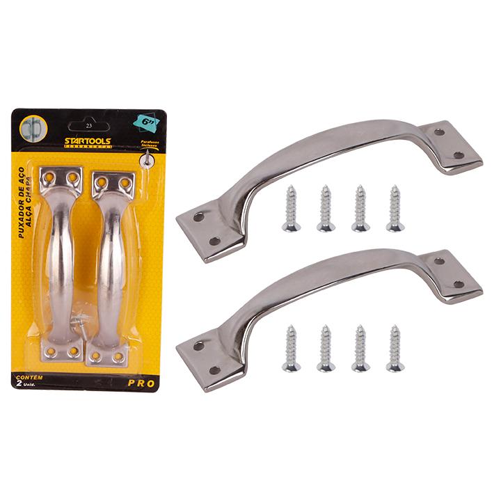 SR0693 - PUXADOR DE ACO ALCA CHAPA 6' 2 PCS CX96 - 2X48