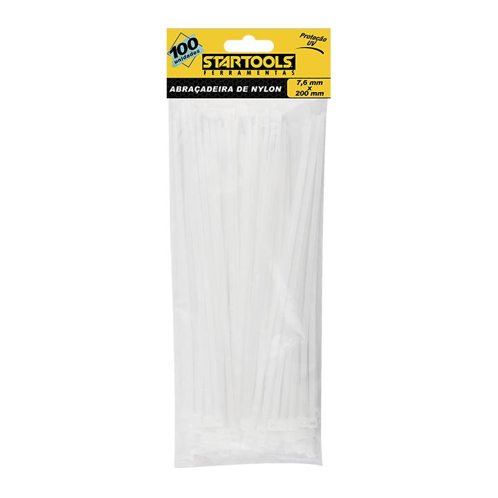 SR0572 - ABRAÇADEIRA NYLON  BRANCA  7.6X200MM CX120  - 4x30
