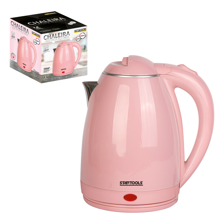 SR0929 - CHALEIRA 220V JARRA ELETRICA ROSA BEBE 1.8L CX10