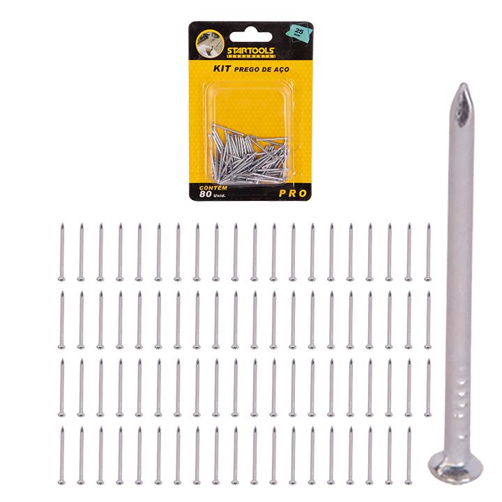 SR0684 - KIT PREGO DE ACO C/80 PCS 1.5X25MM CX96 -  8X12