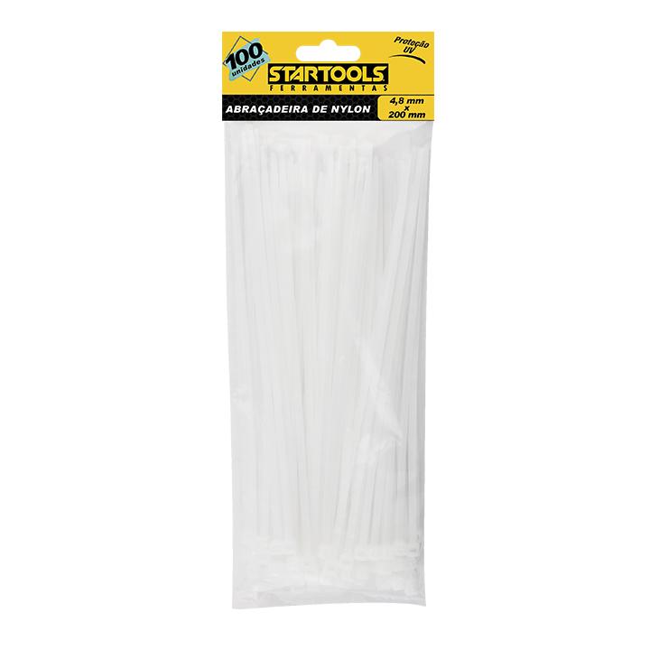SR0569 - ABRAÇADEIRA NYLON BRANCA 4,8X200MM CX120  - 4x30