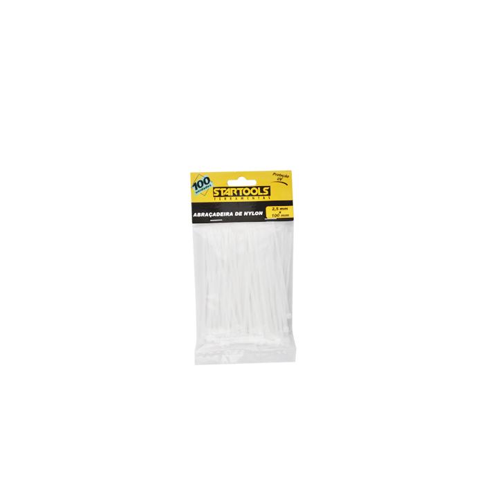 SR0150 - ABRACA NYLON BRANCA 2,5X100MM CX120 - 4X30