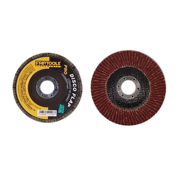 SR0650 - DISCO FLAP CONICO 4 1/2' 40 GRAO C/10 PCS CX120 - 12X10
