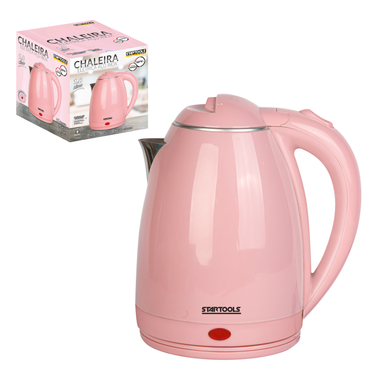 SR0927 - CHALEIRA 127V JARRA ELETRICA ROSA BEBE 1.8L CX10
