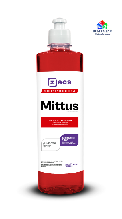 Shampoo Automotivo Neutro Mittus 500 ml - Zacs