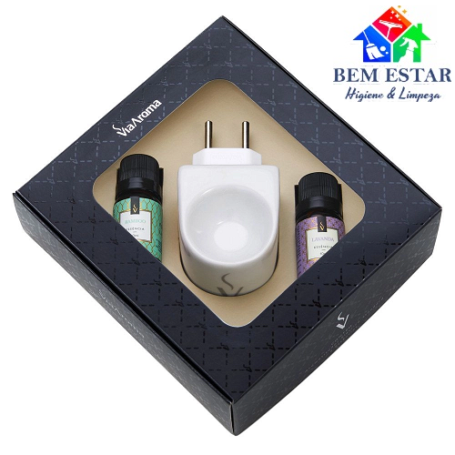 Kit Aromatizador Elétrico Original e Essências Via Aroma - Bamboo e Lavanda - Via Aroma