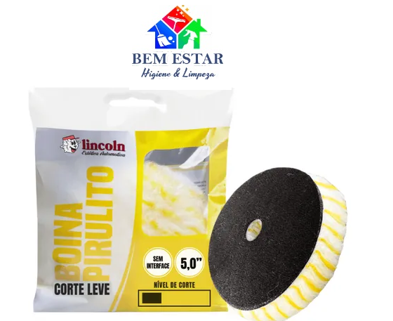 Boina De Lã Pirulito Corte Leve Sem Interface (Listra Amarela) 5" - Lincoln