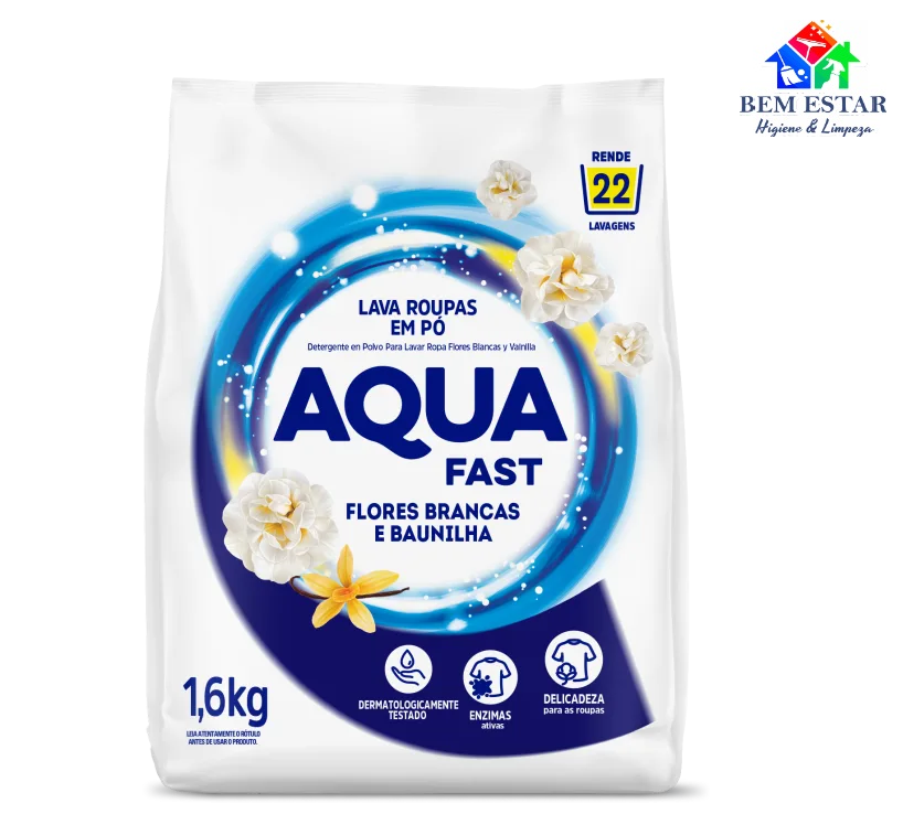Lava Roupas  Pó Flores Brancas e Baunilha 1,6Kg