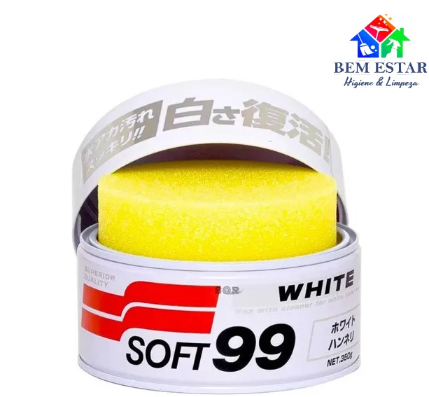 Cera Automotiva Premium White Wax 350g Cleaner Branca - Soft99