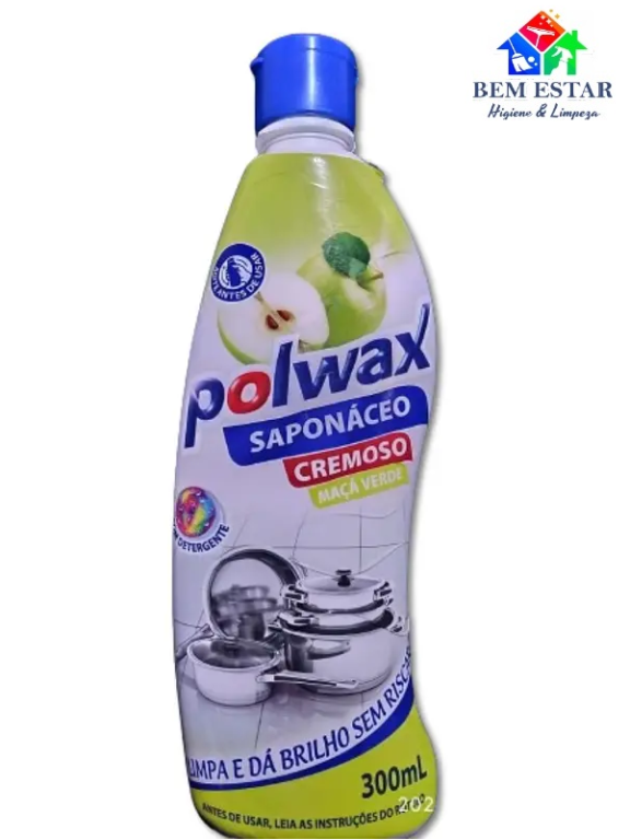 Saponáceo Cremoso 300ml Maça Verde - Polwax