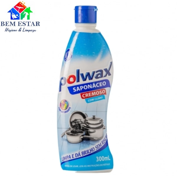 Saponáceo Cremoso com Cloro 300ml - Polwax