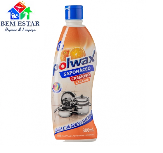 Saponáceo Cremoso 300ml Laranja - Polwax