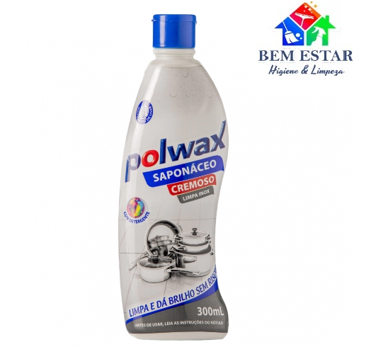 Saponáceo Cremoso 300ml Limpa Inox - Polwax