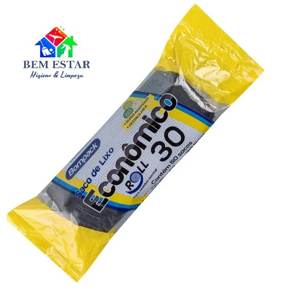 Saco de Lixo 30L Econômico c/ 50un - BomPack