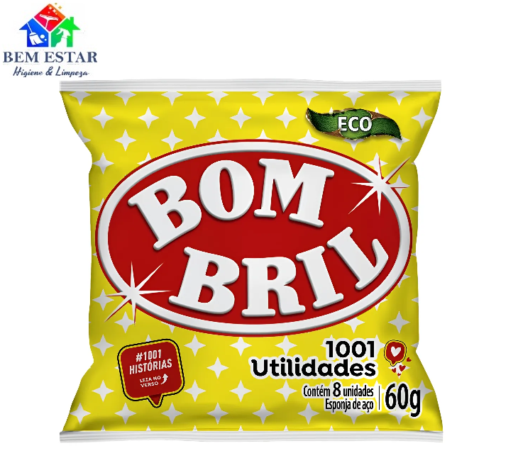 Esponja De Aço Eco Bombril 45g 6 Unidades