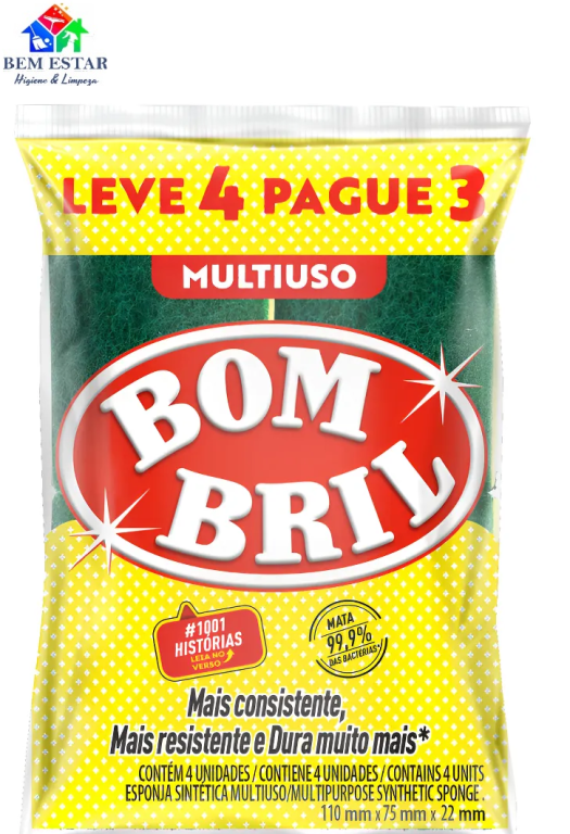 Esponja Bombril Multiuso Leve 4 Pague 3