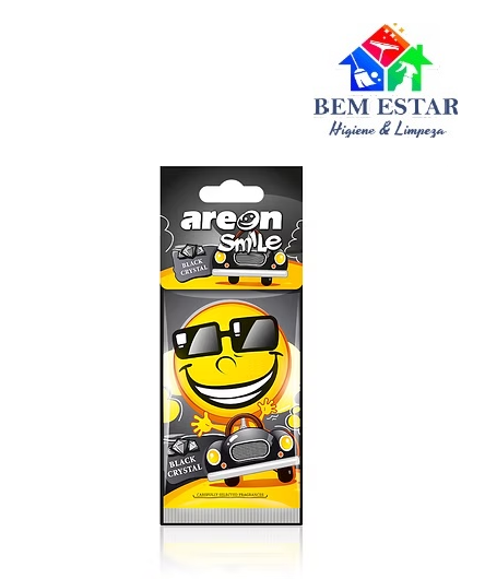 Aromatizador Automotivo Smile Seco Black Cristal - Areon