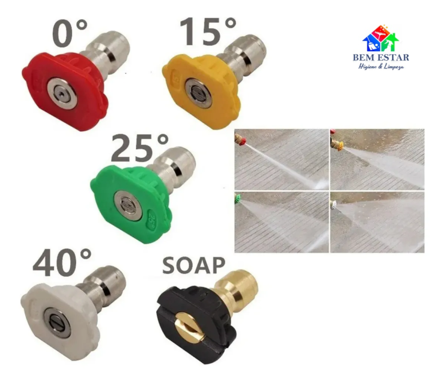 Kit Bicos Para Lavadora de Alta Pressão 40045 5Pçs - Kers