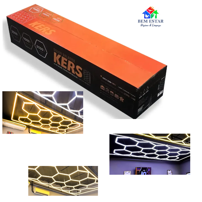 Iluminação Colméia Color Balance 14 Celulas Bivolt modelo Policarbonato 4840mmX2430mm 6500k/4 - Kers