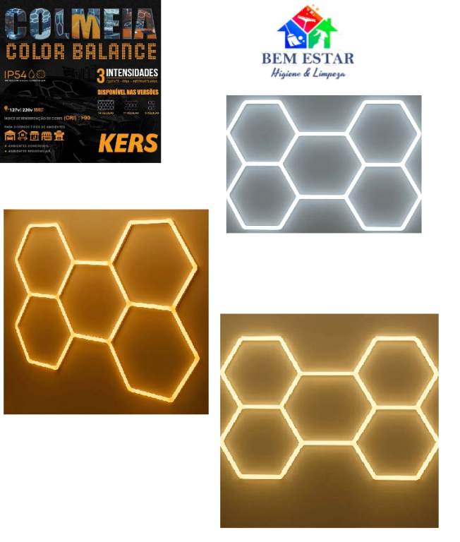 Iluminação Colméia 5 Celulas Color Balance Bivolt 168W - Kers