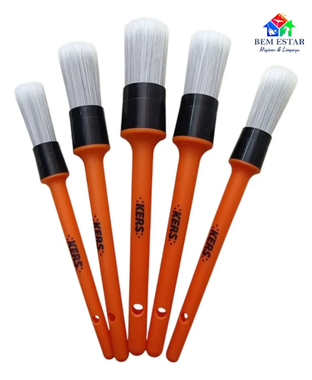 Kit 5 Pinceis Macios Uso Interno - Kers